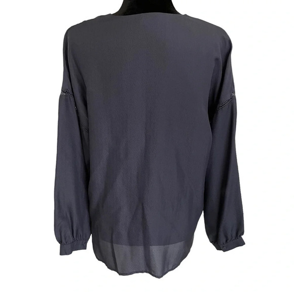 Gerard Darel Navy Silk Blouse - Picture 8 of 9